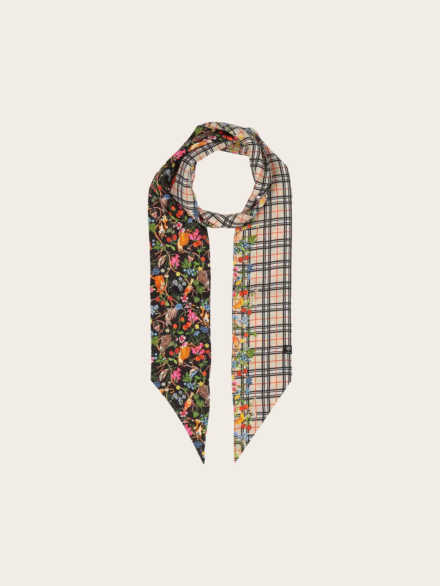 FRAAS Silk Plaid Check / Animal Print Twilly