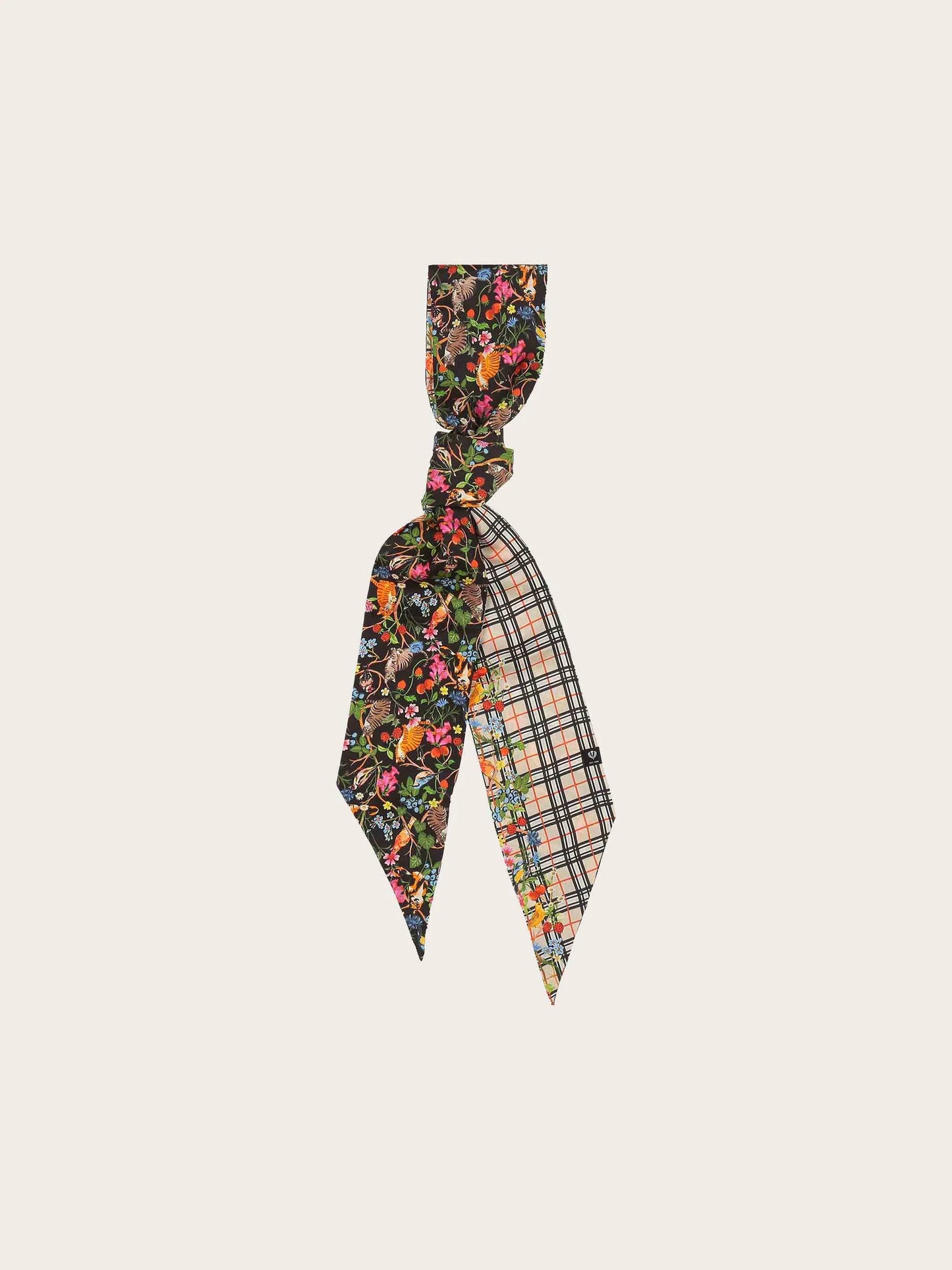 FRAAS Silk Plaid Check / Animal Print Twilly