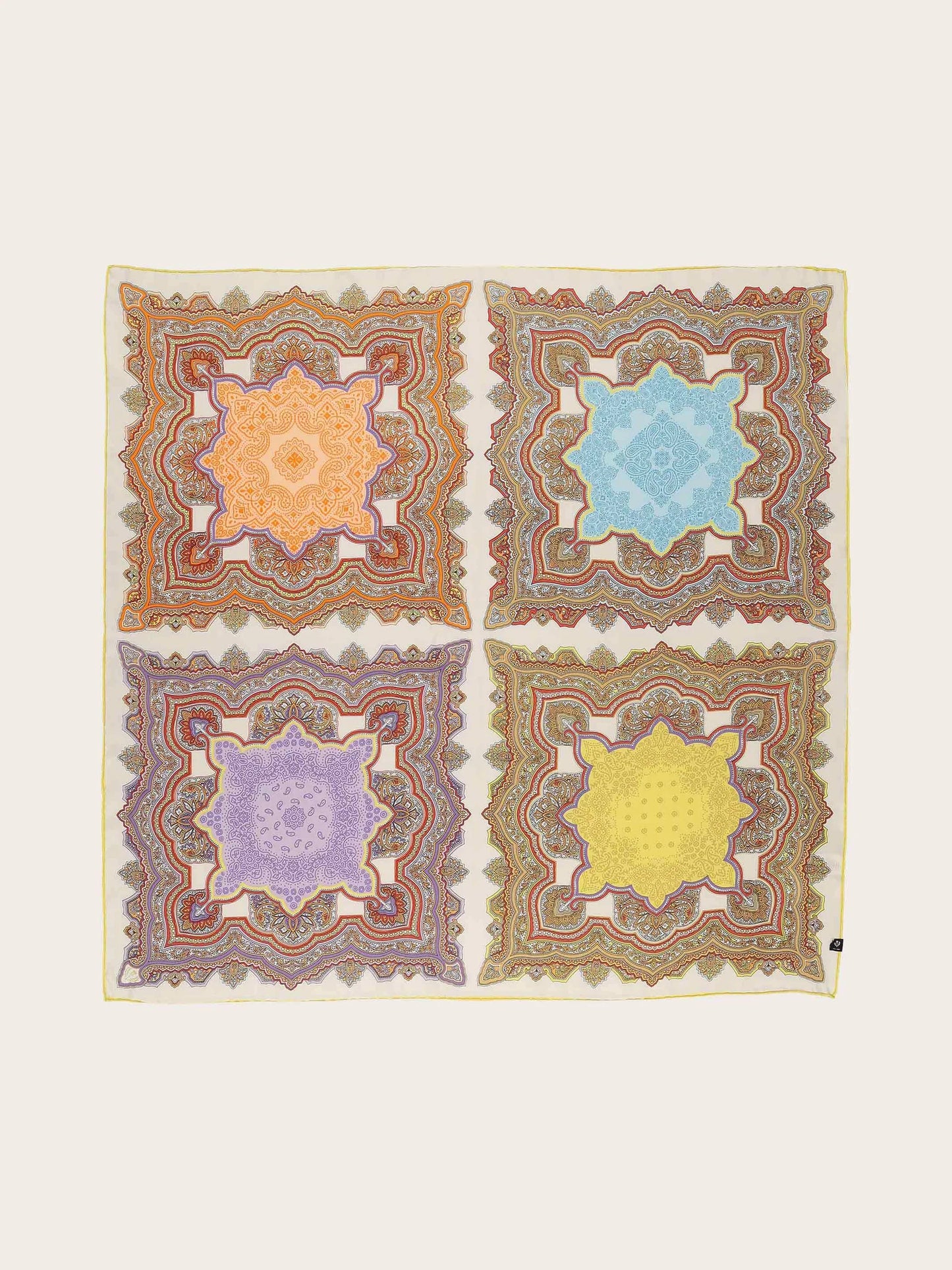 FRAAS Silk Paisley Print Square Scarf