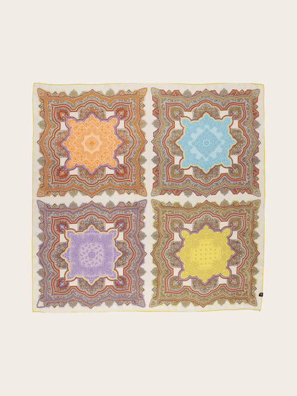 FRAAS Silk Paisley Print Square Scarf