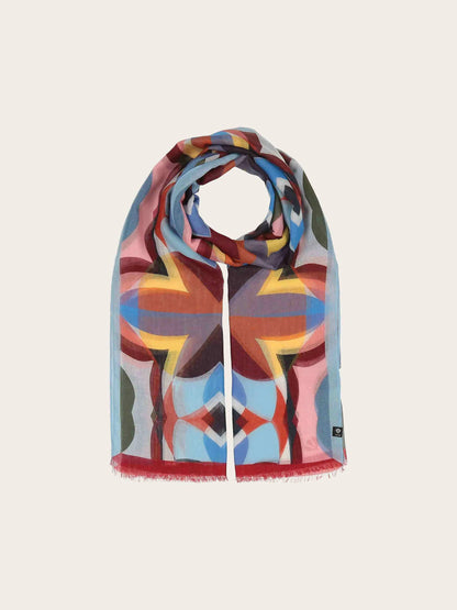 FRAAS Geometric Print Recycled Poly Scarf