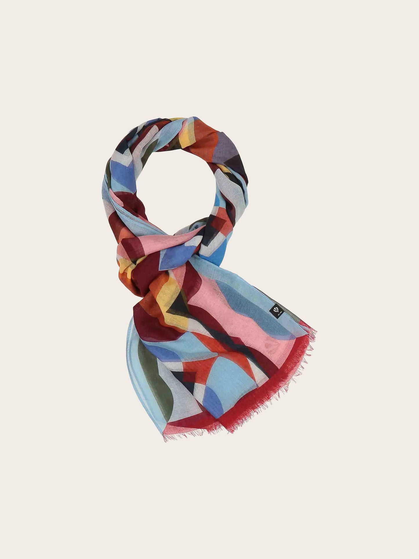 FRAAS Geometric Print Recycled Poly Scarf