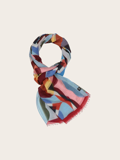 FRAAS Geometric Print Recycled Poly Scarf