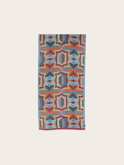 FRAAS Geometric Print Recycled Poly Scarf