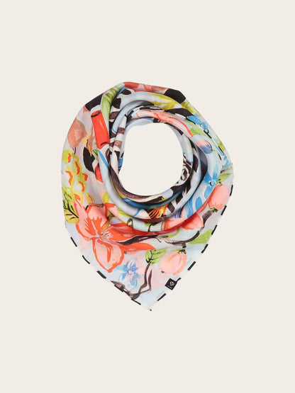 FRAAS Silk Zebra Print Square Scarf