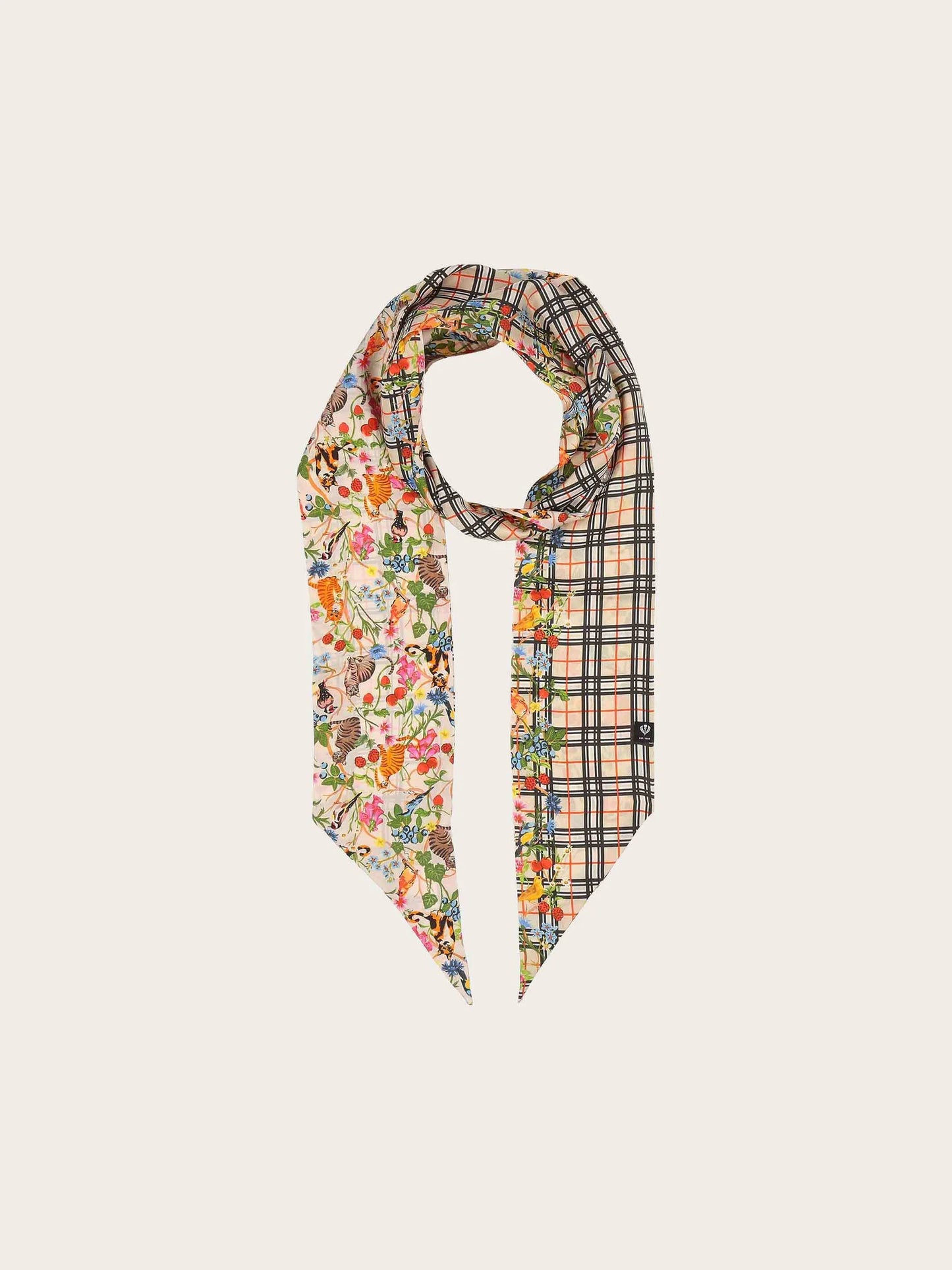 FRAAS Silk Plaid Check / Animal Print Twilly