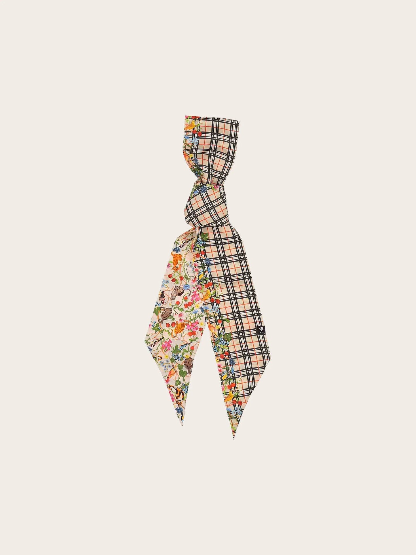 FRAAS Silk Plaid Check / Animal Print Twilly