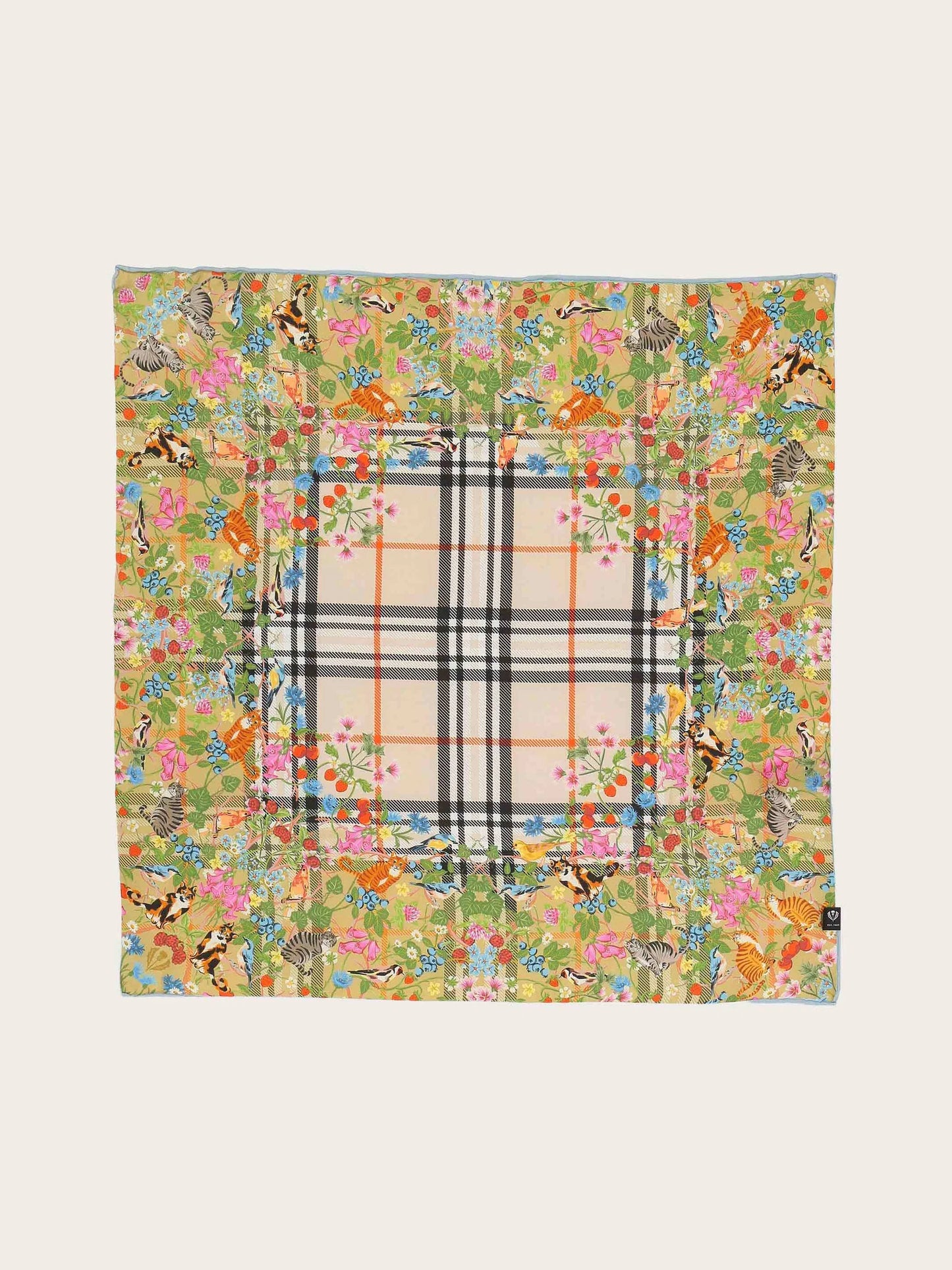 FRAAS Silk Plaid Check / Animal Print Neckie