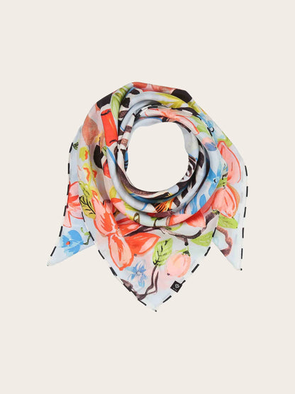 FRAAS Silk Zebra Print Square Scarf