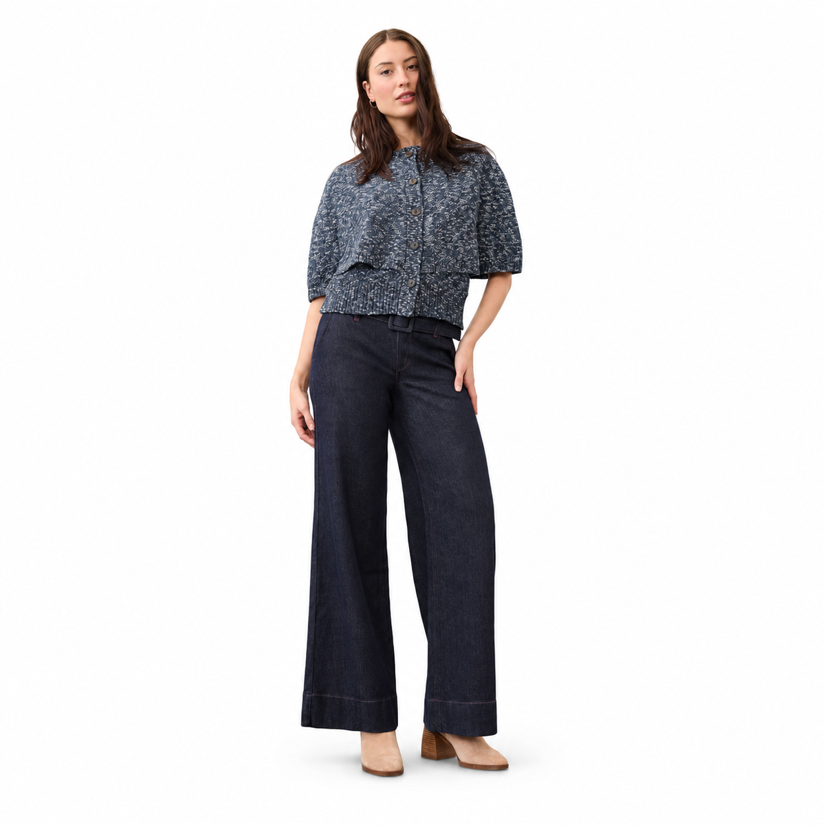 FDJ Olivia Wide Belted Trouser