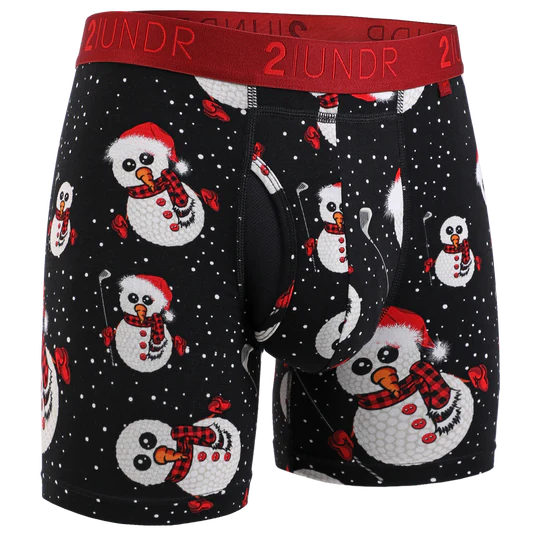 2UNDR Black Frost Swing Shift Boxer Snowman Boxers