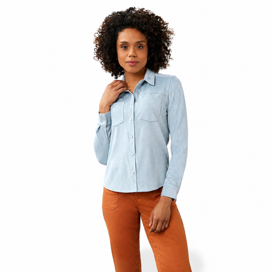 FDJ Long Sleeve Suede Shirt
