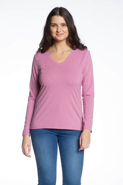 DKR &Co. Long Sleeve V-Neck Top, Style #CT-VNL