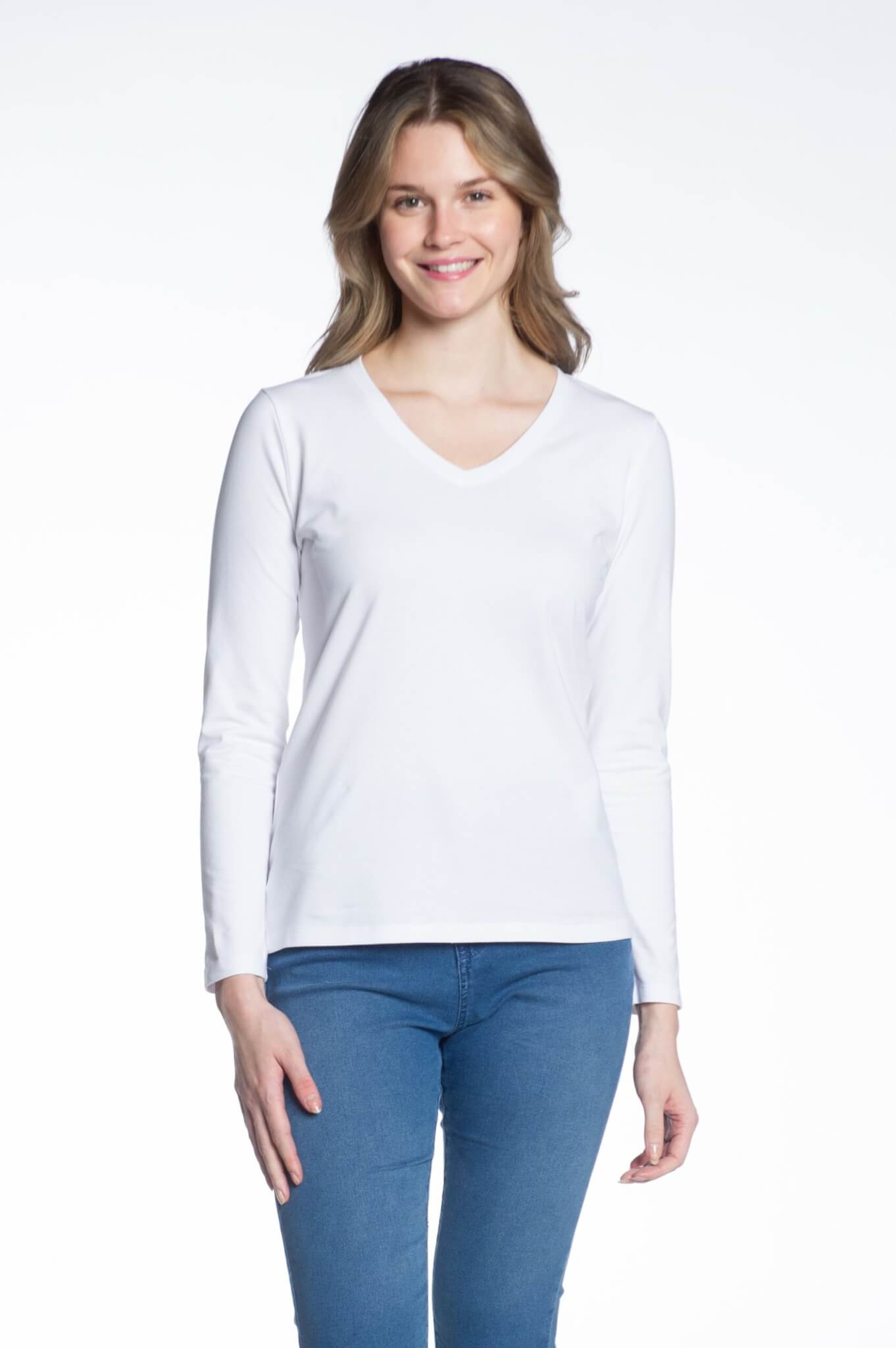 DKR &Co. Long Sleeve V-Neck Top, Style #CT-VNL