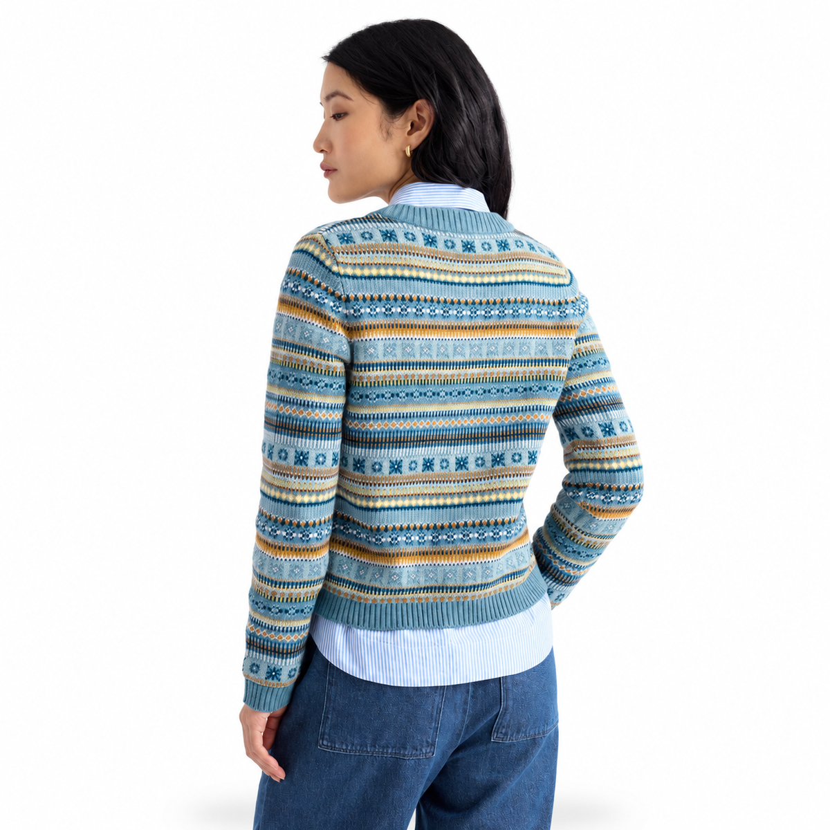 Seasalt Cornwall Cove Cottage Fair Isle Cardigan