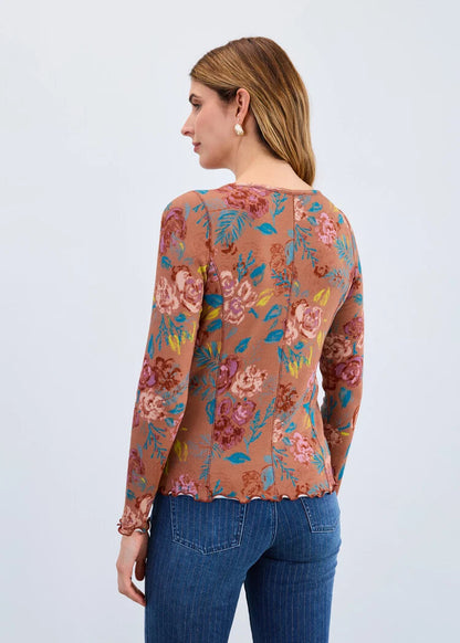 FDJ Long Sleeve V-Neck Top, Style #3461161