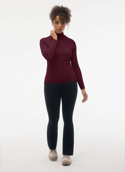 FIG ASTRA 1/2 Zip Fitted Sweater, Style #FKG10675-C