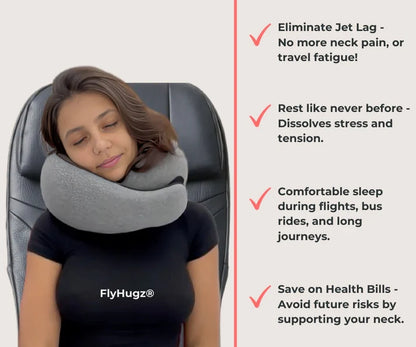 FlyHugz Gray Travel Pillow
