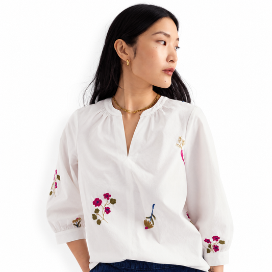 Seasalt Cornwall High Woods Embroidered Blouse