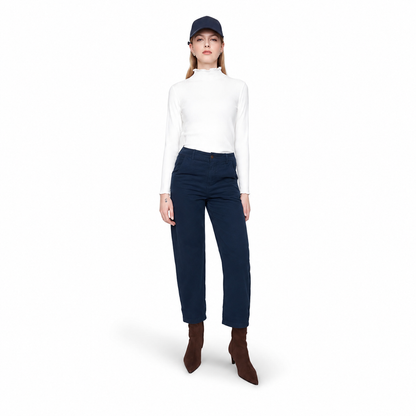 Renuar Corduroy Barrel-Leg Pant