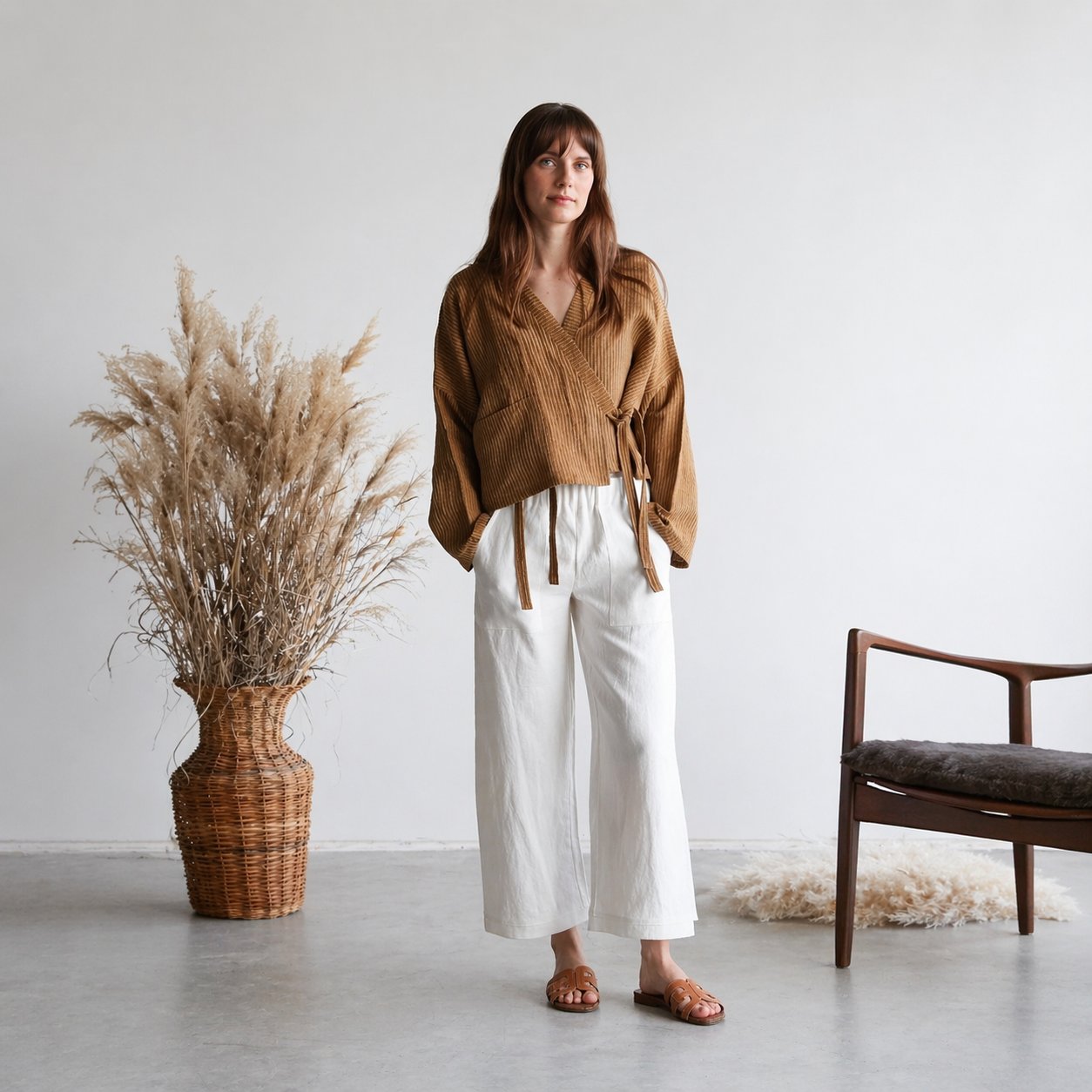 Nomi Designs Jean Linen Capri