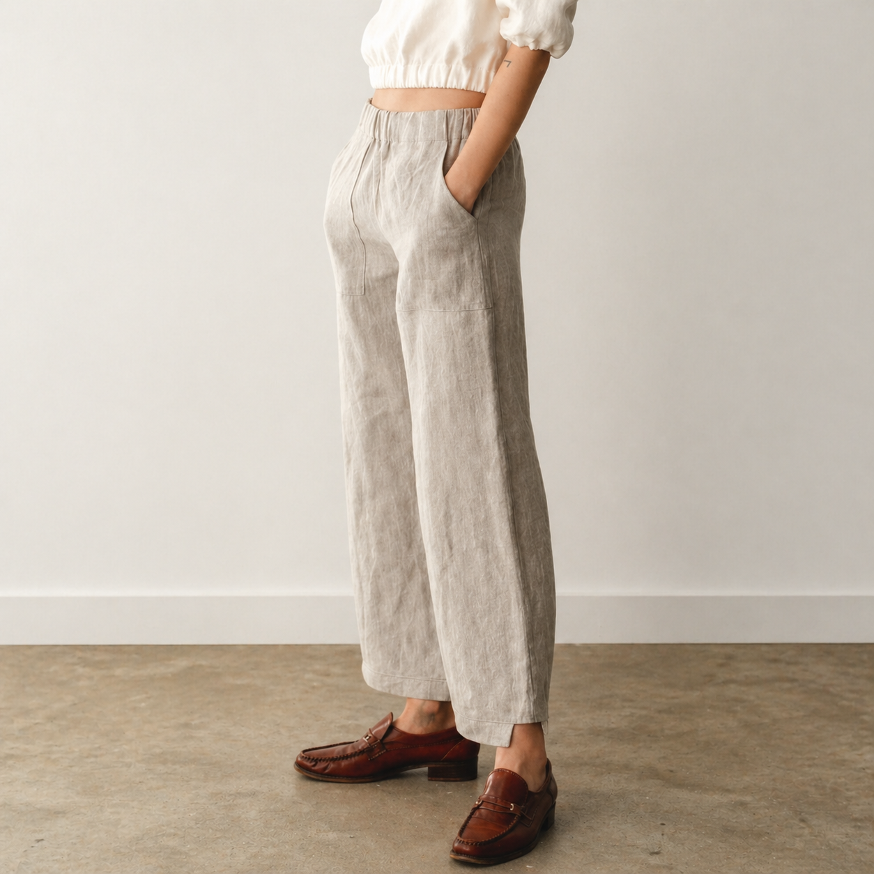 Nomi Designs Jean Linen Capri