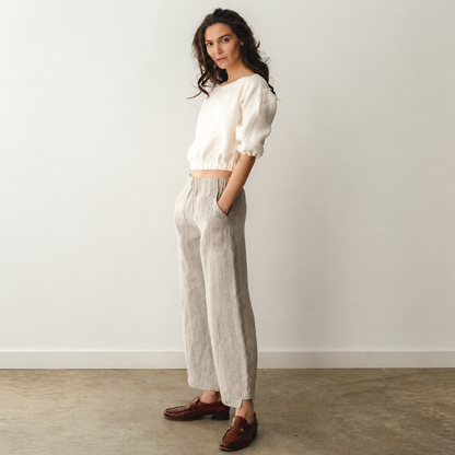 Nomi Designs Jean Linen Capri