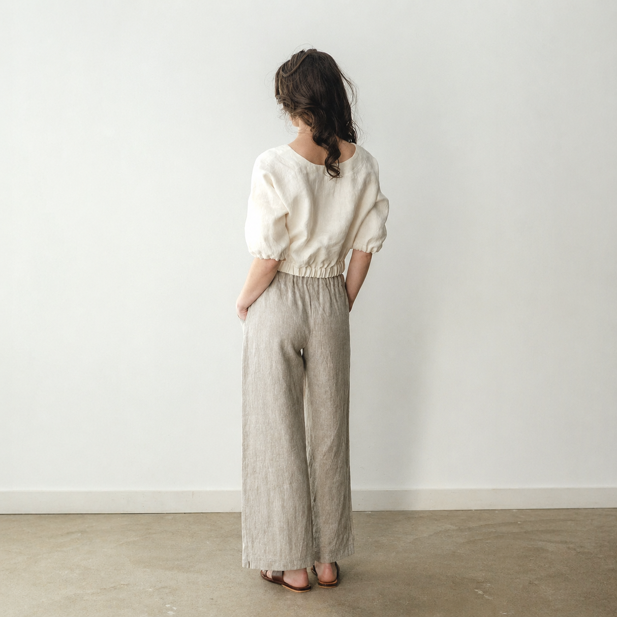 Nomi Designs Jean Linen Capri