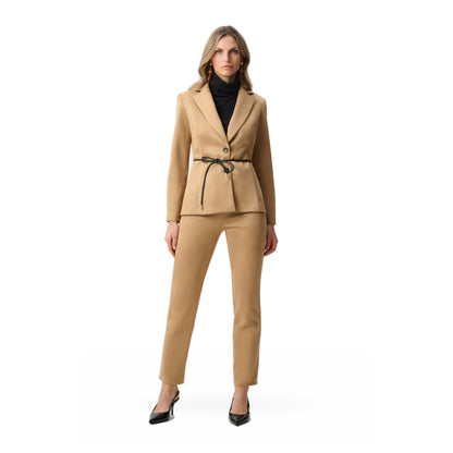 Joseph Ribkoff Scuba Suede Tie-Belt Blazer Style 263013