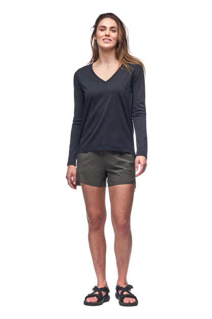 Indyeva LUNA - Long Sleeve, V-Neck Top, Style #INDT0027