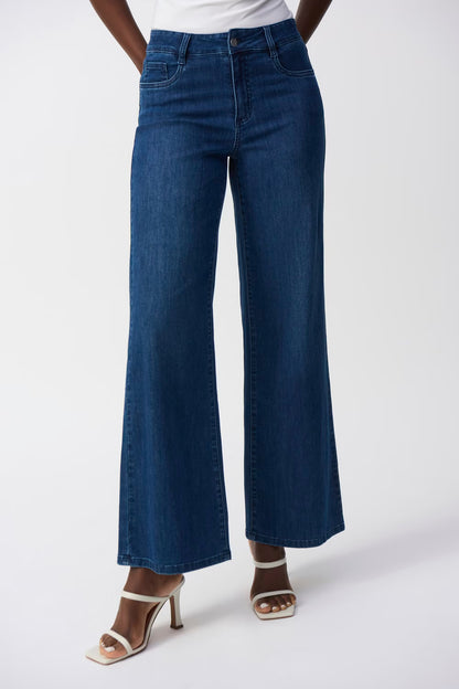 Joseph Ribkoff Mid-Rise Wide-Leg Jeans, Style #251968
