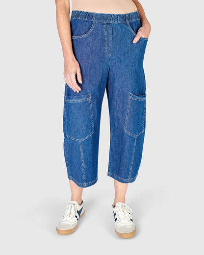 Alembika Palma Capri Pants, Denim, Style #SP609D