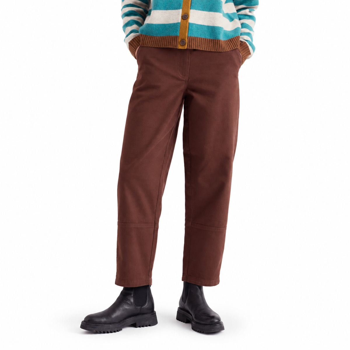 Seasalt Cornwall Painted Forms Organic Cotton Tapered Trousers
