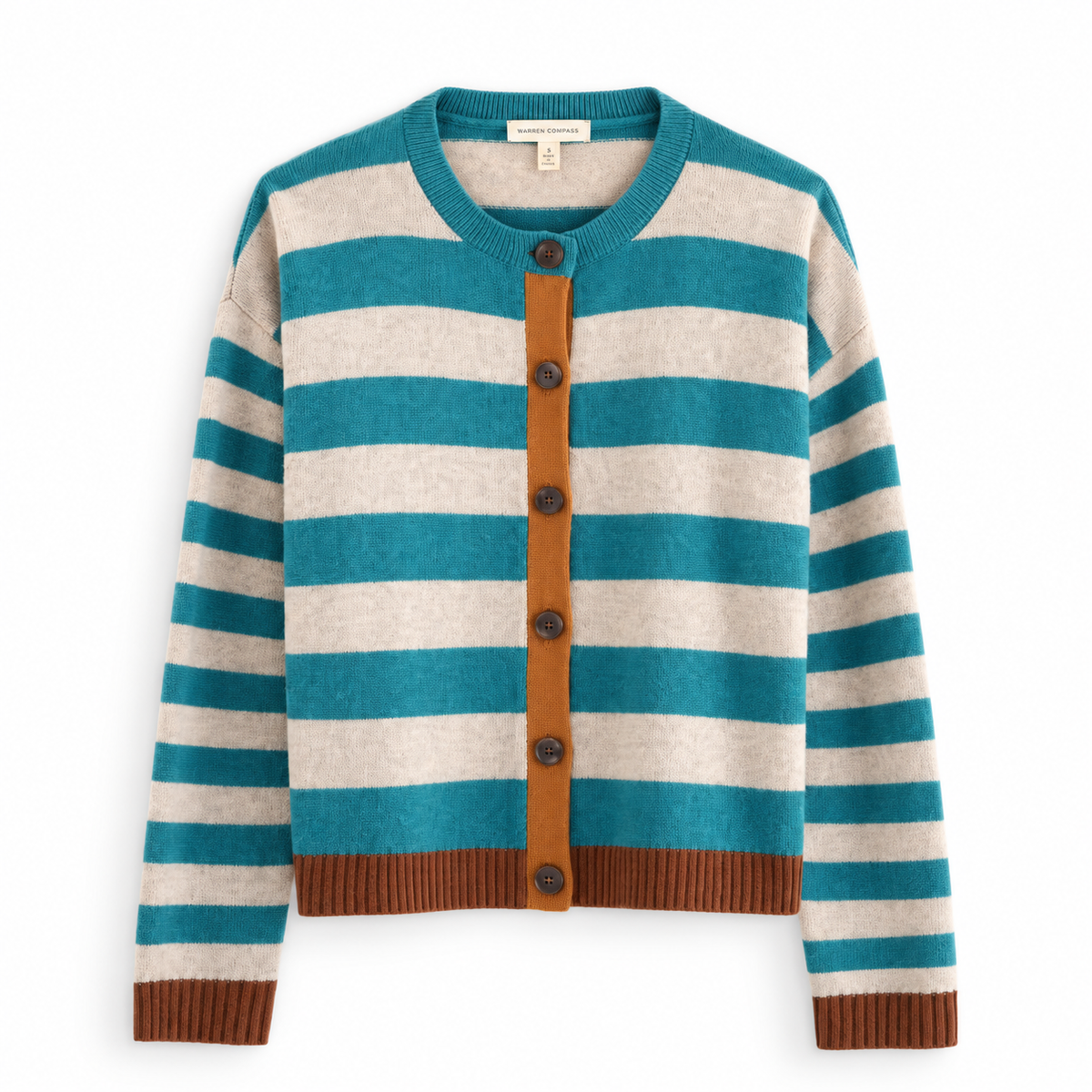 Seasalt Cornwall Pinwell Striped Cardigan Made With Lambswool