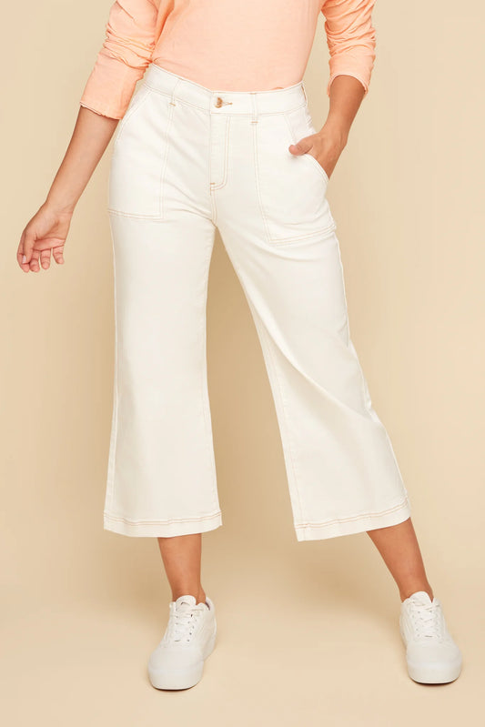 Renuar Collection Cropped Wide Leg Jeans, Style #R11001D