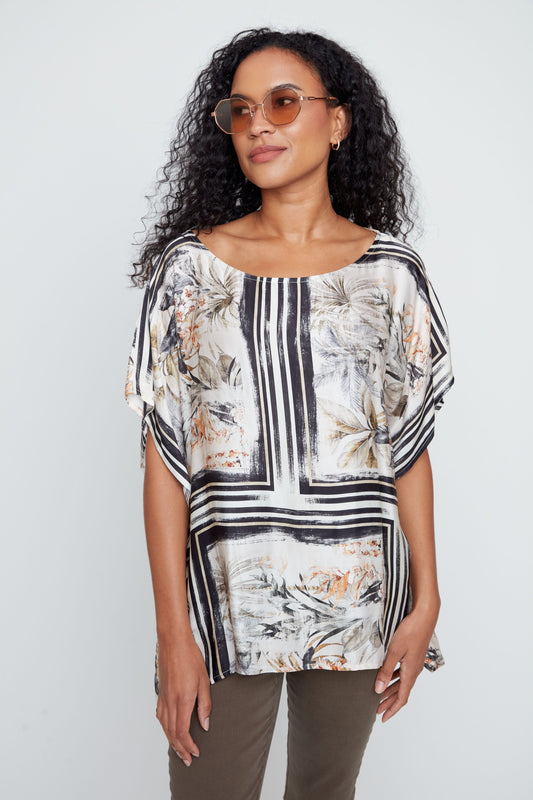 Renuar Tropical Floral Blouse, Style R5258