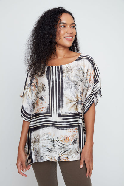 Renuar Tropical Floral Blouse, Style R5258