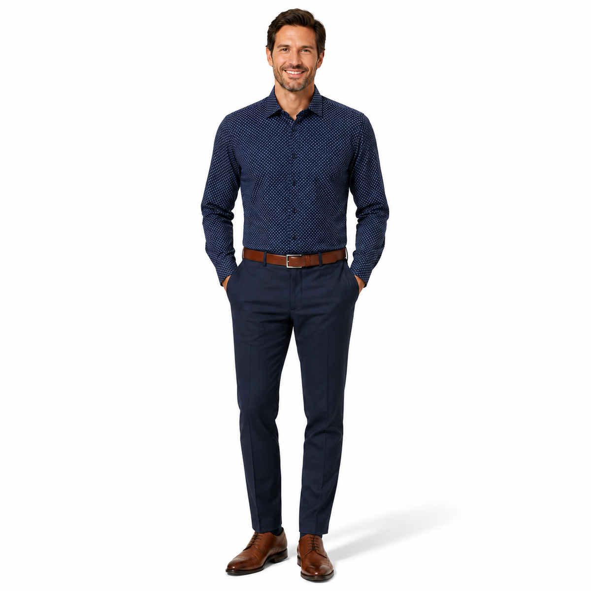 Soul of London Sport Shirt - Navy