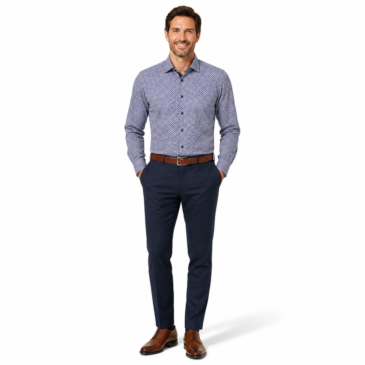 Soul of London Sport Shirt - Burgundy