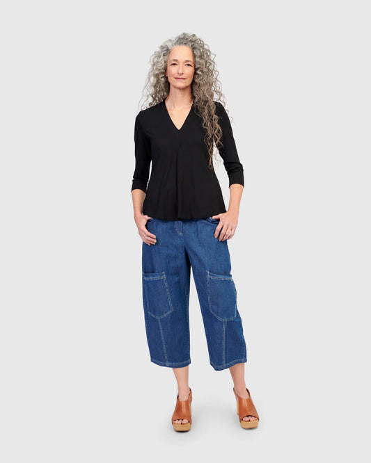 Alembika Palma Capri Pants, Denim, Style #SP609D