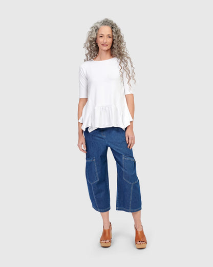 Alembika Palma Capri Pants, Denim, Style #SP609D