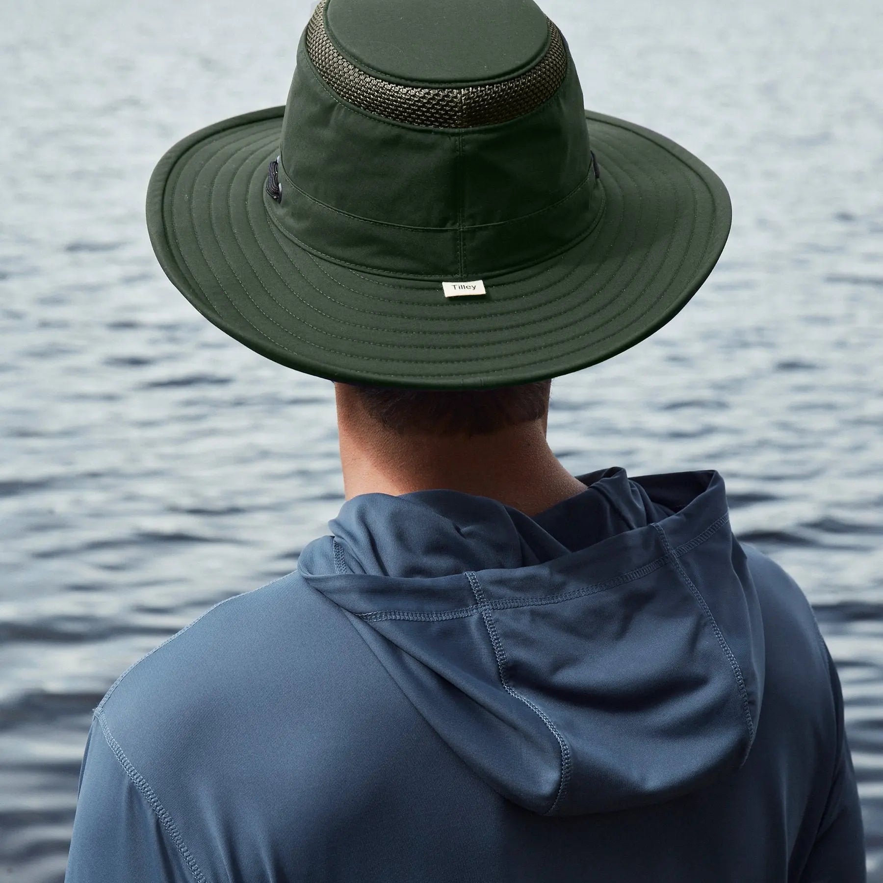 Mens Golf Hat Tilley LTM6 Airflo Hat Rock Face Wide Brim Sun Hat