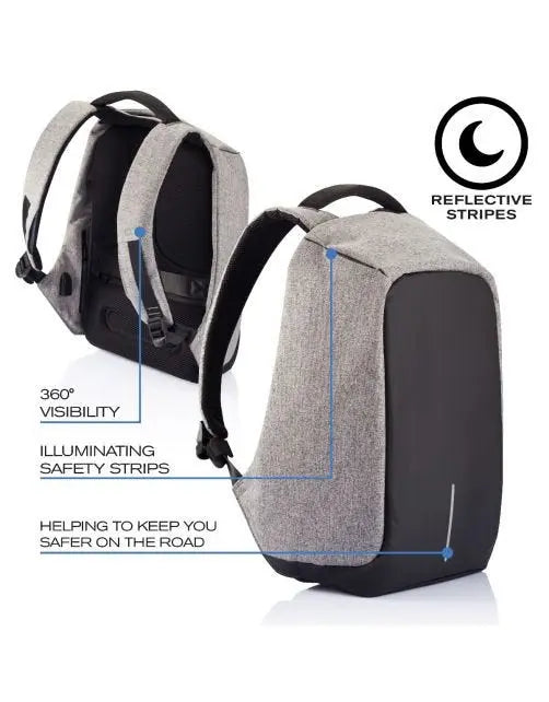 Anti theft backpack grey best sale