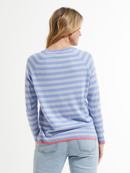 Zaket & Plover Stripe V Sweater, Style #ZP7408U