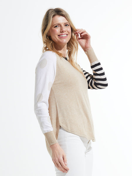 Zaket & Plover Spots and Stripes Top, Style #ZP7414U