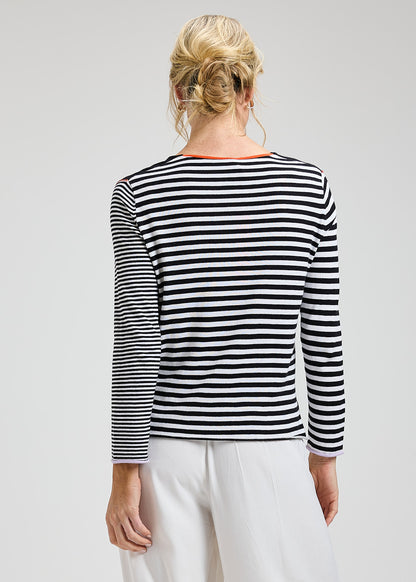 Zaket & Plover Striped V-Neck Sweater
