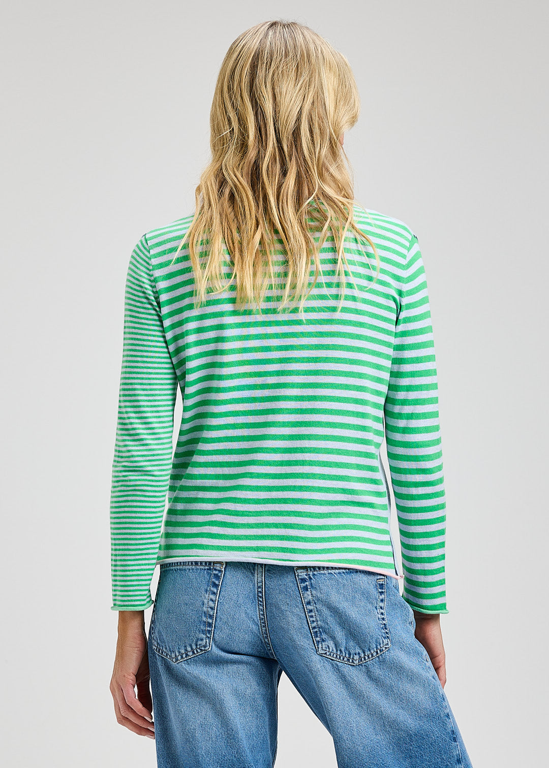 Zaket & Plover Striped V-Neck Sweater