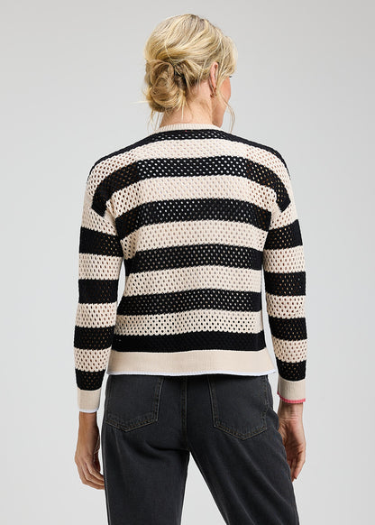 Zaket & Plover Pointelle Zip Cardi