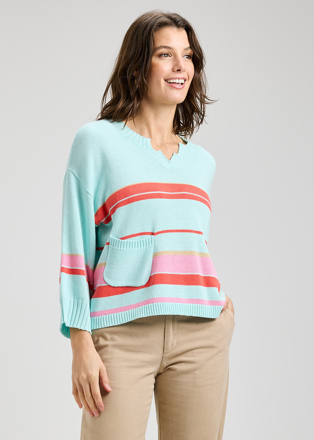 Zaket & Plover Crop Stripe Top