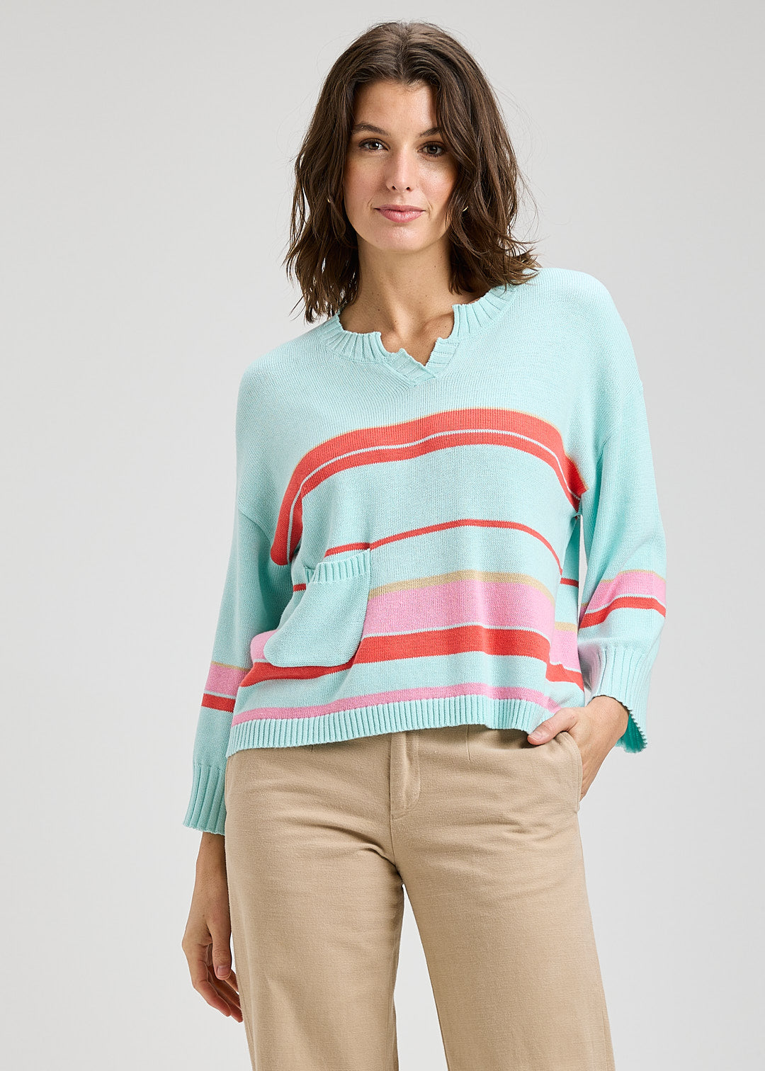 Zaket & Plover Crop Stripe Top